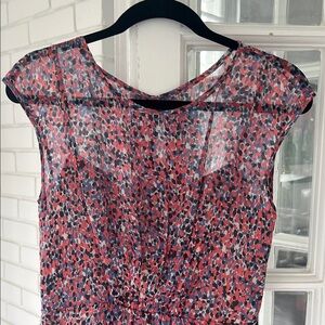 J. Crew | Multicolor Sheer Cap Sleeve Dress